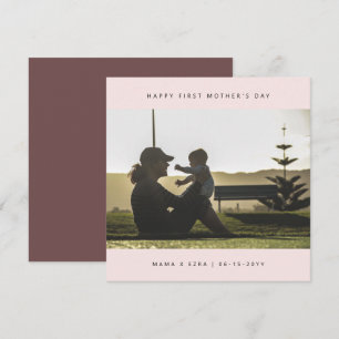 Tarjeta Foto personalizado elegante Día de la Madre