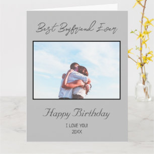 Tarjeta Foto personalizado Feliz cumpleaños mejor Boyfrien