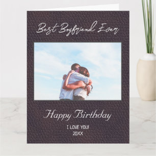 Tarjeta Foto personalizado Feliz cumpleaños mejor Boyfrien
