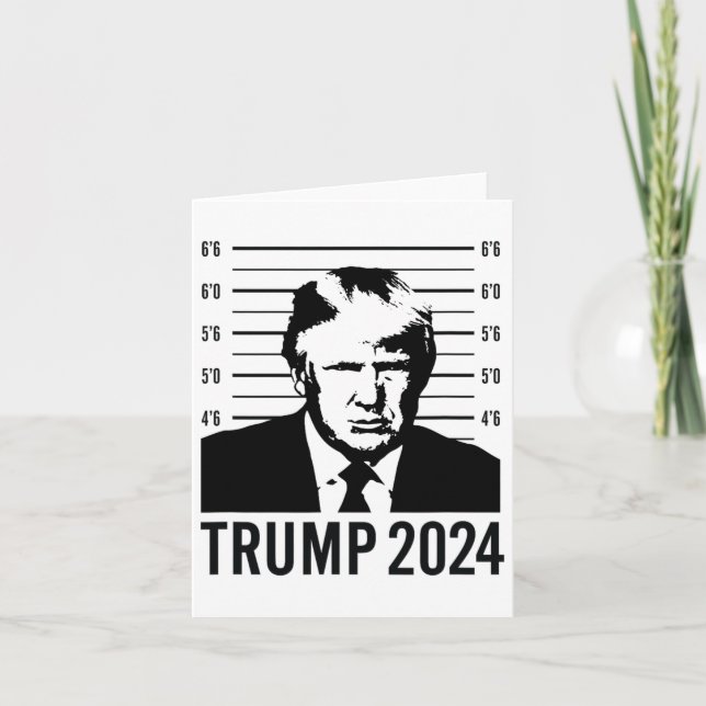 Tarjeta Foto policial de Trump 2024 Presidente  (Anverso)