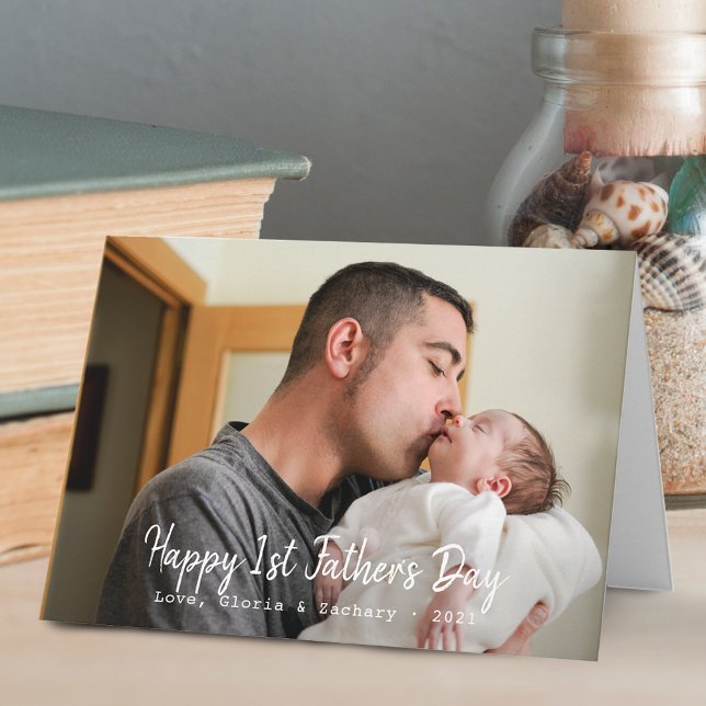 Tarjeta Foto por primera vez del Día del Padre (First Time Father's Day Photo Card)