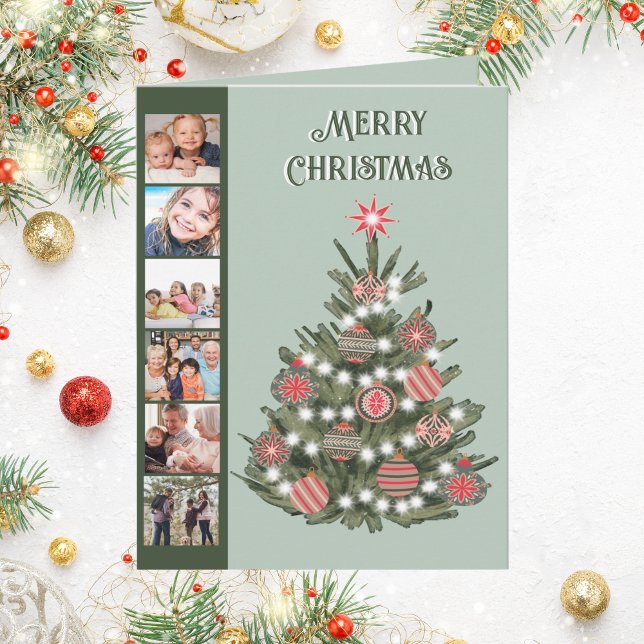Tarjeta Foto retro de árbol de navidad (Subido por el creador)