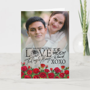 Tarjeta Foto romántica y linda del Día de San Valentín