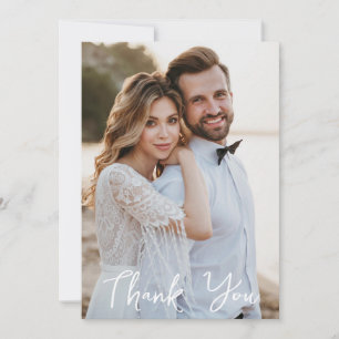 Tarjeta Foto simple Boda Añadir su saludo Gracias