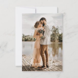 Tarjeta Foto simple Boda Añadir su saludo Gracias