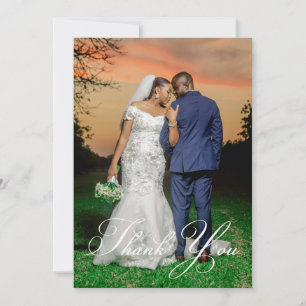 Tarjeta Foto simple Boda Añadir su saludo Gracias