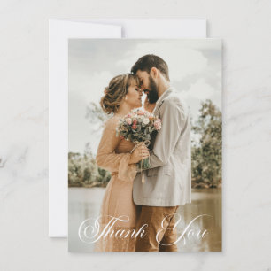 Tarjeta Foto simple Boda Añadir su saludo Gracias