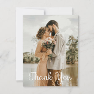 Tarjeta Foto simple Boda Añadir su saludo Gracias