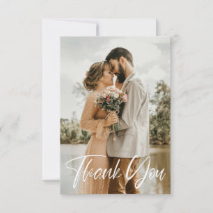 Tarjeta Foto simple Boda Añadir su saludo Gracias