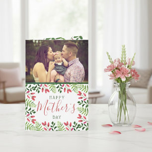 Tarjeta Foto simple de flor de primavera para el Día de la