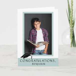 Tarjeta Foto simple moderna de la graduación de la