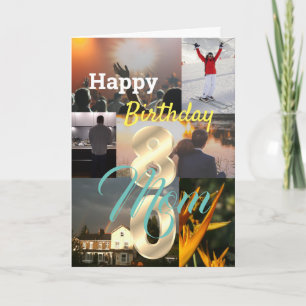Tarjeta Foto subida personalizada Cumpleaños 80