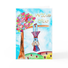 Foto: Whimsical Art Birday Chica Boho Gold Purple
