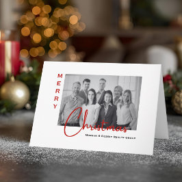 Tarjeta Foto y logotipo inmobiliario minimalista | Navidad