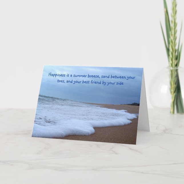 Tarjeta Fotografía costera de la playa (Anverso)