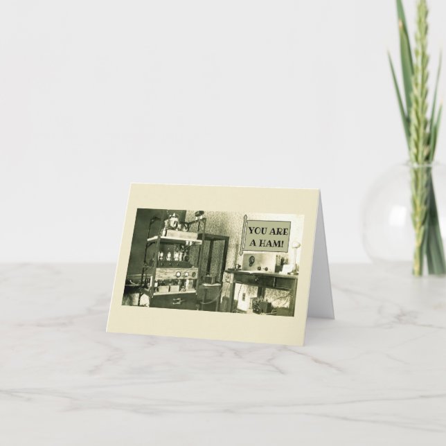 TARJETA FOTOGRAFÍA DE AMATUER DEL OPERADOR DE RADIO HAM DE (Anverso)