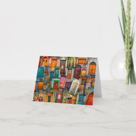 Tarjeta Fotografía de arte de puertas de época única moder