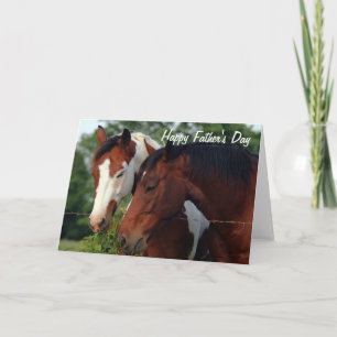 Tarjeta Fotografía de caballos Feliz Día del Padre