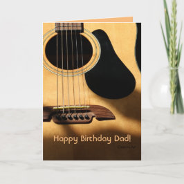 Tarjeta Fotografía de guitarra acústica, ¡Feliz cumpleaños