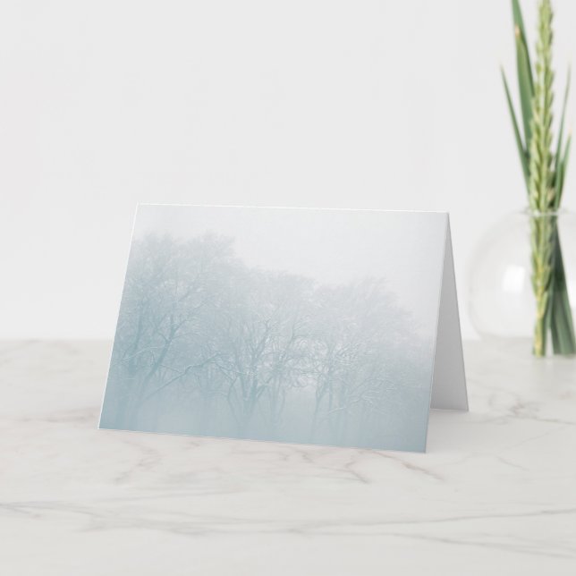 Tarjeta Fotografía de invierno forestal (Anverso)