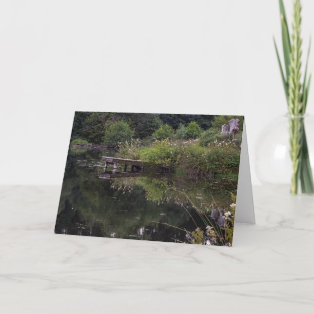 Tarjeta Fotografía de Knitsley, Consett Fishing Pond (Anverso)