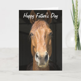 Tarjeta Fotografía de la cara del caballo Feliz Día del Pa