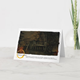 Tarjeta Fotografía de la casa encantada de Halloween