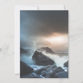 Tarjeta Fotografía de la costa noruega del mar