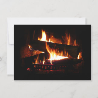 Tarjeta Fotografía de la escena de invierno cálida de la c