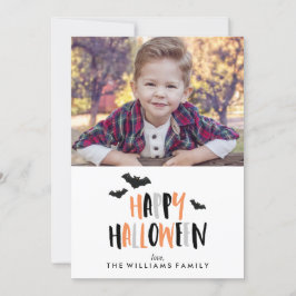 Tarjeta Fotografía de la familia Happy Halloween