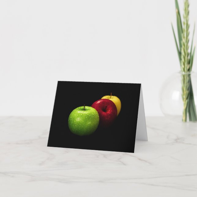 Tarjeta fotografía de la fruta de la manzana (Anverso)