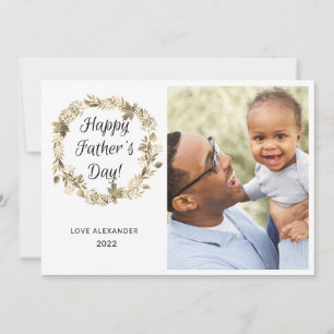 Tarjeta Fotografía de la guerra del Día del Padre Feliz
