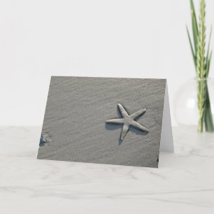 Tarjeta Fotografía de la playa de arena de Starfish
