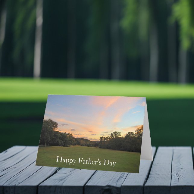Tarjeta Fotografía de la puesta de sol del campo de golf F (Subido por el creador)