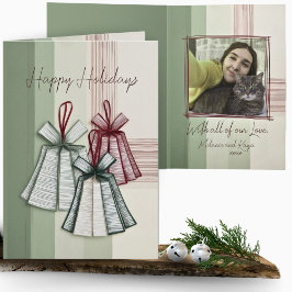 Tarjeta Fotografía de las campanas de los Navidades modern