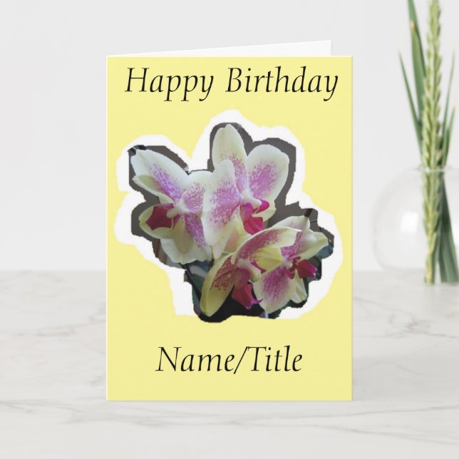 Tarjeta Fotografía de Orquídea Noche de cumpleaños, amiga  (Anverso)