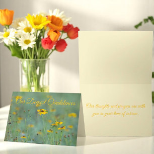 Tarjeta Fotografía de paisaje floral silvestre de simpatía