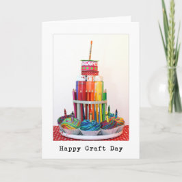 Tarjeta Fotografía de "Pastel de Artesanías" en el Día del