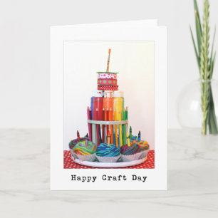Tarjeta Fotografía de "Pastel de Artesanías" en el Día del