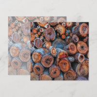 Fotografía de patrón de troncos de árbol cortados
