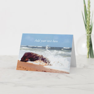 Tarjeta Fotografía de playa - Log