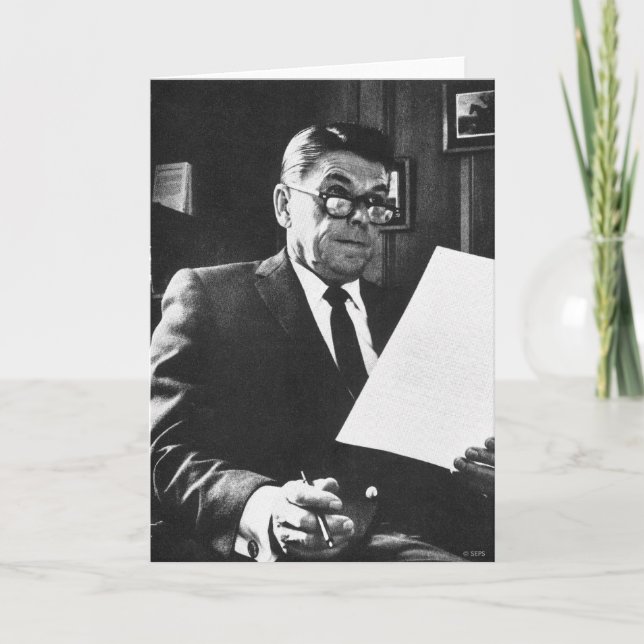 Tarjeta Fotografía de Ronald Reagan (Anverso)