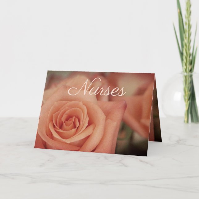 Tarjeta Fotografía de Rosa Peach (Anverso)