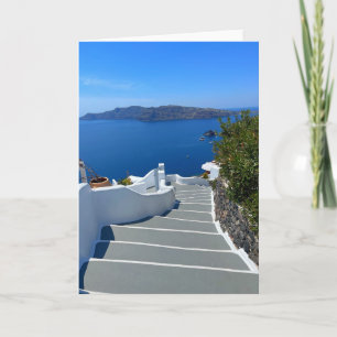 Tarjeta Fotografía de Santorini Oia Greece