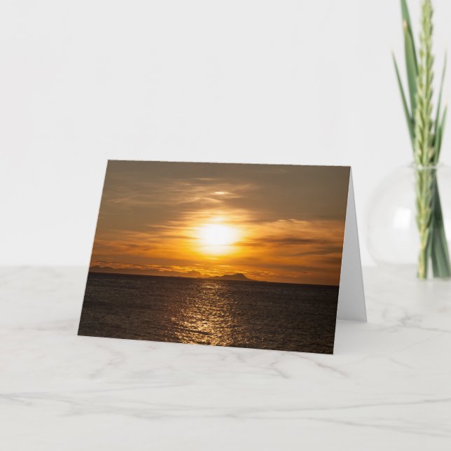 Tarjeta Fotografía de Sunset Seascape (Anverso)
