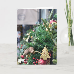 Tarjeta Fotografía de temporada festiva en el Árbol de Nav