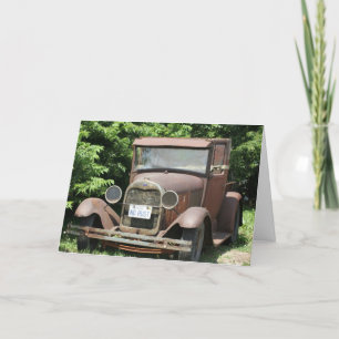 Tarjeta Fotografía de un viejo camión