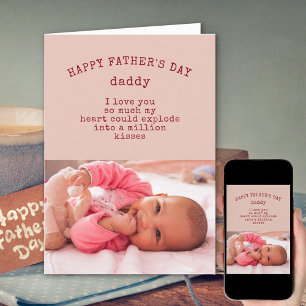 Tarjeta Fotografía de una niña y lenguaje amable Día de lo