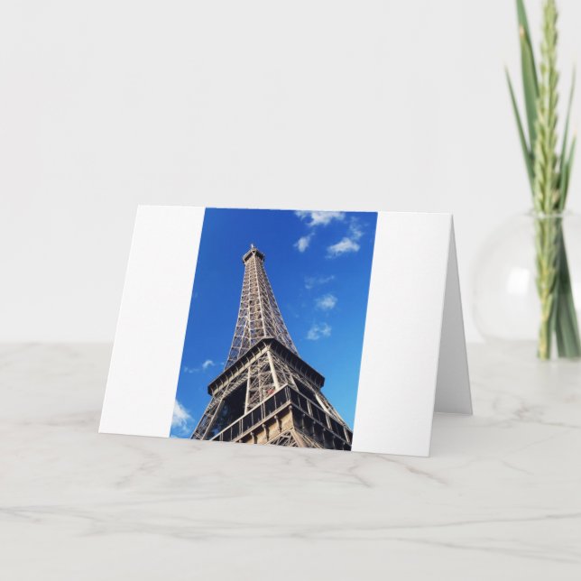 Tarjeta Fotografía de viajes de la Torre Eiffel Francia (Anverso)