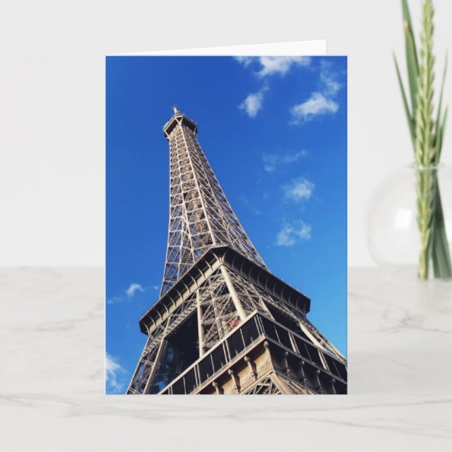 Tarjeta Fotografía de viajes de la Torre Eiffel Francia (Anverso)